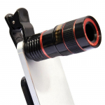 8x ilgo fokusavimo mobiliojo telefono objektyvas 8x HD priartinimas monokulinis telefono fotoaparatas Len i&scaron;orinis klipas telefono teleskopas juoda