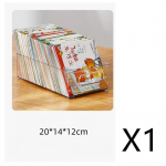 Skaidri PET laikymo dėžė, knygų laikymo dėžutė, buitinis kritimui atsparus laikymo krep&scaron;elis, &scaron;aldytuvo laikymo krep&scaron;elis ir &scaron;iuk&scaron;lių rū&scaron;iavimas S