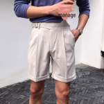 Neapolis Auk&scaron;tos klasės itali&scaron;ki vasaros &scaron;ortai su Paryžiaus sagtimi 2XL abrikosas