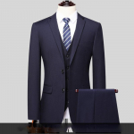 Dviejų sagų kostiumas vyrams (kostiumas + kelnės) Gražus Slim-fit Verslo Profesionalus Darbo Formalus Dviejų dalių Komplektas XS-6XL XXL