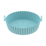 Silikoniniai kepimo įdėklai Oro cirkuliacijos kepimo skarda Dvipusė kepimo keptuvė Riebalų neturintis gruzdintuvės krep&scaron;elis Virtuvės aksesuaras 8Inch pilka