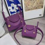 Lindi Rankinė Natūrali Oda Togo Karvės Oda Auksinė Sagtis Nauja Lindi Gydytojo Rankinė Tiesiogiai Didelės Talpos Rankinės 26x14x19cm violetinė