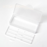 Dvigubo sluoksnio plastikinės nagų dailės laikymo dėžutės įrankiai nagų dekoracijos failai &scaron;epečių pjaustytuvai laikymas tu&scaron;čias dėklas manikiūro konteineris