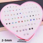 120 Love Earrings for Women: Diamond-Studded Resin and Plastic Jewelry Collection