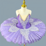 Mergaičių baleto suknelė, &scaron;okių pasirodymui, konkursui, mėlyna, balta, raudona 140cm violetinė