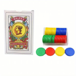 Didelio dydžio 62x95cm žaidimo kortų rinkinys 2 vnt. su 80 pokerio žetonų Ispanija QAIPES popierinis pokeris 50 žaidimas 2pcs