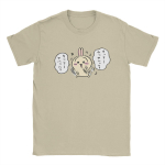 Miela Chiikawa Kawaii medvilniniai vyri&scaron;ki hipsteri&scaron;ki mar&scaron;kinėliai apvalia apykakle, japoni&scaron;ko dizaino, trumpomis rankovėmis, su grafika S chaki