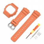 Dirželis su dėklu, skirtas &bdquo;Casio G-Shock DW-5600 DW-5000 GW-M5610 GLX-5600&ldquo; vyrams ir moterims, keičiamas guminis dervos apvalkalo laikrodžio dirželis. 5600