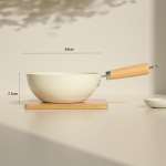 24 cm nelipnus keptuvas Wok keraminis puodas namams kepsnių keptuvė blynams kepti indukcinė viryklė dujinė viryklė puodas virtuvės indai