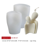 1 rinkinys Įsimylėjėlių statulos silikoninė žvakės forma &bdquo;Pasidaryk pats&ldquo; rankų darbo epoksidinės dervos aromatinės žvakės forma Kūrybingo portreto aromatinės žvakės forma A