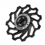 Kalnų dviračio galinis pavarų perjungiklio ratukas 11T metalinis keraminis galinio rato kreipiantysis volelis dviračio priedas raudonas