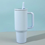 2024 NAUJAS HydroJug 40OZ puodelis su &scaron;iaudeliu, nerūdijančio plieno, vakuuminis izoliuotas, automobilinis puodelis, dvigubos sienelės, termosas, &scaron;altas, kelioninis puodelis 1200ML &scaron;viesiai mėlyna spalva