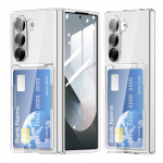 Kietas sulankstomas kortelių laikiklis telefono dėklas Samsung Galaxy Z Fold7 5G Fold 7 5 6 Fold5 Fold6 apsauginiams dėklams Galaxy Z Fold5 juoda