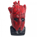 Anime Dorohedoro Shin &scaron;irdies raudona kaukė Cosplay kostiumas Baisus kruvinas latekso &scaron;almas I&scaron;galvotas suaugusiųjų unisex Helovino rekvizitas raudona