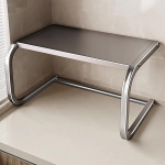 Virtuvės orkaitės lentyna Buitinis daugiasluoksnis laikymo stovas Organizatoriaus lentyna Metalinis laikiklis Didelės talpos mikrobangų krosnelės lentyna pilka spalva