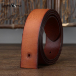 Odinis diržas be sagties vyrams, Natūralios odos sagties su smaigaliu, Vir&scaron;utinis sluoksnis - gryna karvės oda, Retro matinio pavir&scaron;iaus madingas diržo ruožas 100cm chaki