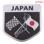 1vnt Japonijos vėliavos logotipo emblemos lydinio ženklelio automobilių motociklų dekoro lipdukai