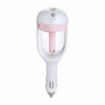 Mini automobilių oro drėkintuvas Garų oro valytuvas Aroma difuzorius Eterinių aliejų aromaterapinis difuzorius Auto Mist Maker Pur&scaron;kiklis automobiliui rožinė