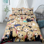 K on Anime Antklodės užvalkalų rinkinys Karali&scaron;ko dydžio Karalienės dydžio Dvigulis Pilnas Viengulis Patalių rinkinys 135x200cm