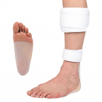 AFO pėdos nukarimo įtvaras su unikaliu pusės delno dizainu, lengvas medicininis pėdos nukarimo stabilizatorius, ortopedinis įtvaras vaik&scaron;čiojimui ir mank&scaron;tai M