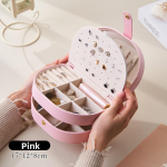 Maillard daugiasluoksnė papuo&scaron;alų dėžutė, papuo&scaron;alų laikymo dėžutė, žiedams, auskarams, auskarams, papuo&scaron;alų laikymo dėžutė. 17*12*8.2cm rožinė