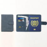 Moterys Vyrai RFID paso vir&scaron;elis Verslo ID banko kortelės paso vir&scaron;eliai Pu odiniai paso laikiklio dėklas Kelioniniai priedai