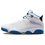 Air Jordan 6 Rings Balti Tamsiai Marina Mėlyni Vyri&scaron;ki Sportbačiai Juodi 322992-114 41