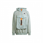 Adidas City Escape Premium su gobtuvu sportinis striukė vyri&scaron;ka vir&scaron;utinė apranga Sidabrinė pilka žalia IC3725 XL