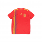 Adidas Pasaulio taurės Ispanijos namų futbolo rinktinės trumpomis rankovėmis mar&scaron;kinėliai vyrams Vir&scaron;utiniai drabužiai Raudonas CX5355 S
