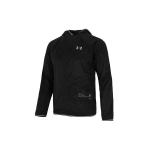 Under Armour Qualifier Storm Bėgimo Vėjo Striukė Su Gobtuvu Ir Logotipu Vyri&scaron;ka Vir&scaron;utinė Apranga Juoda 1326597-001 S