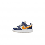 Nike Court Borough Low Recraft TD Vidurnakčio Mėlyna Apelsino Žievelė Kūdikio Sportbačiai Mėlyna &Scaron;viesi-Medžio Rū&scaron;ies Ruda Balta DV5458-126 23.5