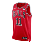 Nike X NBA Icon Chicago Bulls apvalia i&scaron;kirpte, prakaitą sugeriantis krep&scaron;inio mar&scaron;kinėliai 11 DeMar DeRozan Vyri&scaron;ki mar&scaron;kinėliai Raudoni CW3513-657 M