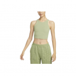 Nike Joga Dri-Fit Luxe Logotipu marginti &scaron;ortai Sportinė berankovė moterims Vir&scaron;ūnės Matcha-žalia DQ6033-386 XS