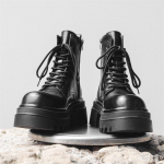 Madingi vyri&scaron;ki batai Fad storu padu, įrankiniai aulinukai, auk&scaron;tos kokybės vyri&scaron;ki aulinukai, patogūs lauke, universalūs lokomotyvo batai, Botas Hombre 38 juoda