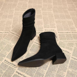 Mada 2025 Nauji Žieminiai Moteri&scaron;ki Ankle Boots Eleganti&scaron;ki &Scaron;ilti Trumpučiai Moterų Mada Lauko Auk&scaron;takulniai Batai Moteri&scaron;ki Zapatos De Mujer 34 juoda