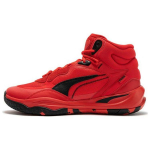 Puma Playmaker Pro Mid Madingi Universalūs Neslystantys Dilimui Atsparūs Kvėpuojantys Auk&scaron;takulniai Krep&scaron;inio Batai Vyri&scaron;kas Kedas Raudonas Juodas 377902-05 47