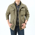 Pavasarinė ir rudeninė vyri&scaron;ka daug ki&scaron;enių, daugiafunkcinė striukė, laisvalaikio striukė, vyri&scaron;ka striukė 7XL juoda