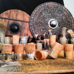 12 vienetų vikingų rago stiklinių rinkinys, autenti&scaron;ki mini rago puodeliai, gėrimų indai midui, viskiui, namų dekoras, rankų darbo viduramžių puodeliai