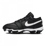 Air Jordan 1 Low Cleat GS Juodi Balti Vaikų Sportbačiai HF6885-001 38.5