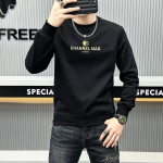 Europieti&scaron;kas auk&scaron;tos klasės reljefinis vyri&scaron;kas džemperis apvalia i&scaron;kirpte - Rudens tendencija prabangus raidžių atspaudas L