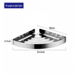 Bekalė 304 nerūdijančio plieno kampinė lentyna vonios kambariui ir vie&scaron;bučio sienoms montuojama saugykla