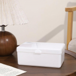 Skaidri apverčiama medvilninio tampono laikymo dėžutė makiažo organizatoriui Daugiafunkcinė fotokortelė Idol kortelių laikymo talpyklų dulkėms atspari dėžutė 1