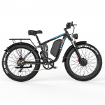 E-BYCCO EB7 Pro Elektrinis dviratis 2*1000W variklis, 52V 23Ah i&scaron;imamas akumuliatorius, 26*4.0 colių padangos, 130KM nuvažiuojamas atstumas E-dviratis 52V 23Ah