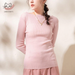 Sinofude Women's 100% Wool Slim-Fit Knit Sweater M165/88A