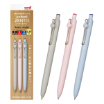 Mitsubishi Pencil Uni-Ball ZENTO ra&scaron;alo pagrindu tu&scaron;inukų rinkinys [Visų 2 dydžių] Juodas/Raudonas/Mėlynas, 3 vnt. 0.38mm