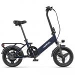HillMiles Mile 1 Elektrinis dviratis 36V 10,4Ah Baterija, 250W Variklis, 60KM Nuotolis, 14*2.125 Colio Padangos Sulankstomas E-dviratis 36V 10.4Ah mėlyna