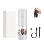 Elektrinis malūnėlis Daugiafunkcis pipirų prieskoniai Prieskoniai Grūdų malūnėlis Druskos plaktuvas Pupelių malūnėlis Reguliuojamas stambumo virtuvės įrankis balta