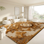 Modernus Baltas Didelis Kilimas Svetainei Prabangus Auksinis Kilimas Namų Dekoras Miegamojo Kilimėlis Lovos &Scaron;one Mink&scaron;tas Neslystantis 200x300 Kilimai 120*160cm