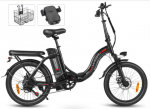 Samebike 2026 model CY20 Folding Electric Bicycle 36V 12Ah Removable Battery 20 Outdoor Fat E-bike for Adults. tamsiai mėlyna spalva