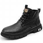 Universalūs lauko auk&scaron;tos klasės auk&scaron;tos kokybės odiniai aulinukai vyrams suvarstomi storu padu auk&scaron;tos kokybės vandeniui atsparūs nauji vyri&scaron;ki batai 38